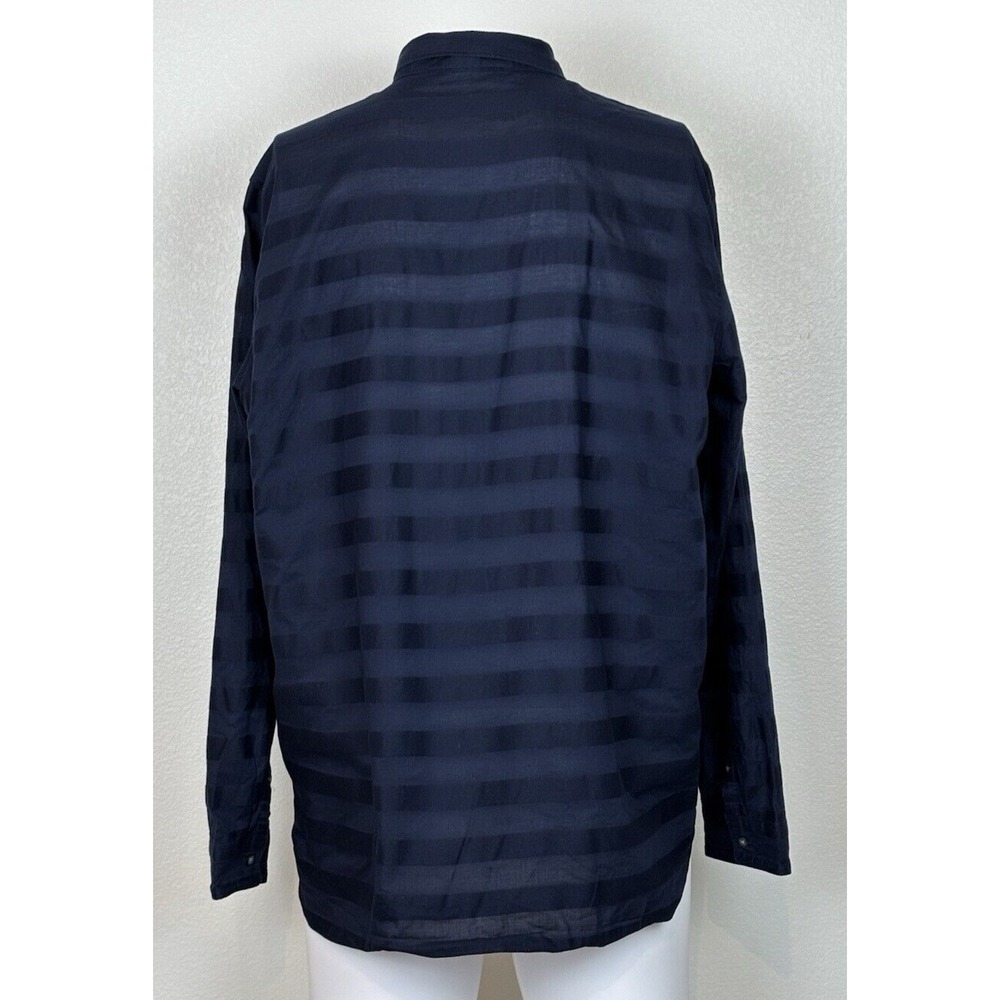 Gap Mens Vintage 2000's Navy Striped Button Up XL  Y2K Preppy Old Money Nautical - Picture 5 of 10